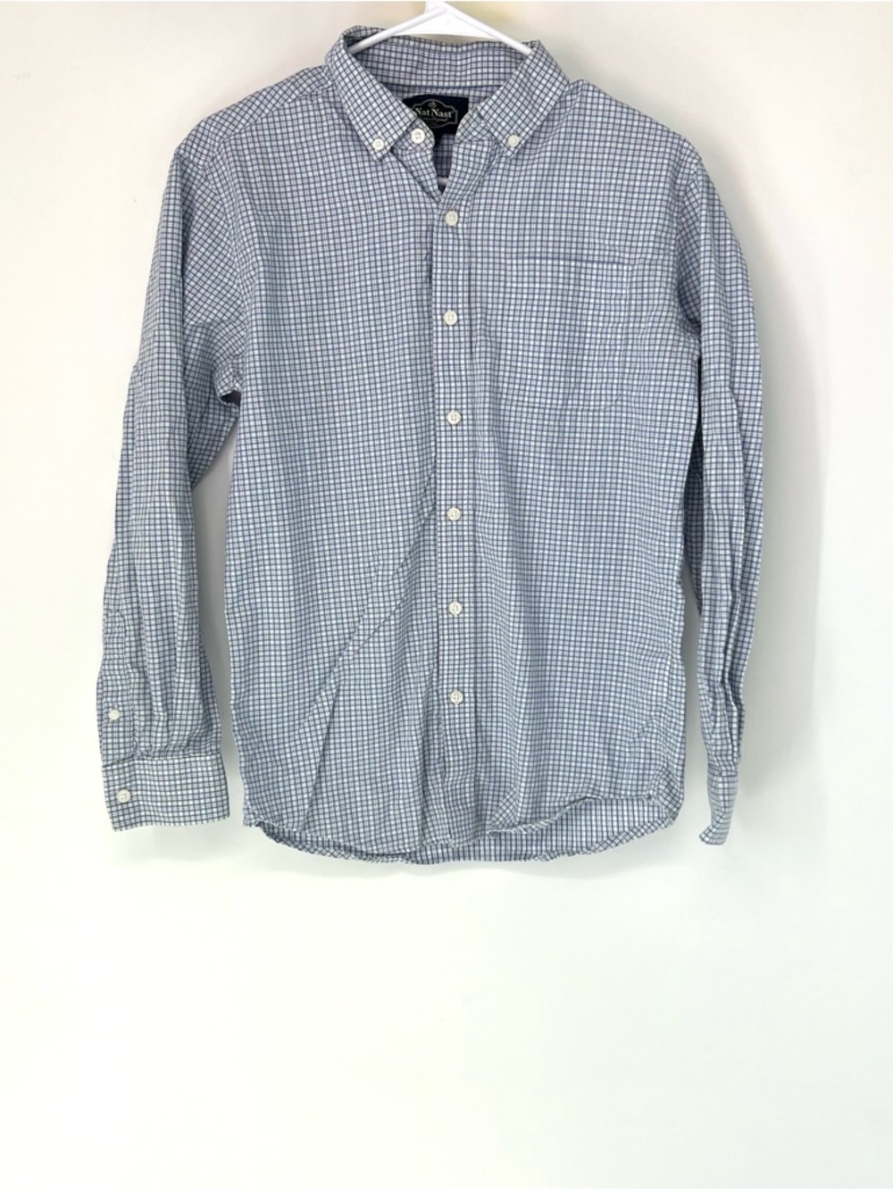 Nat nast mens check button Down shirt small